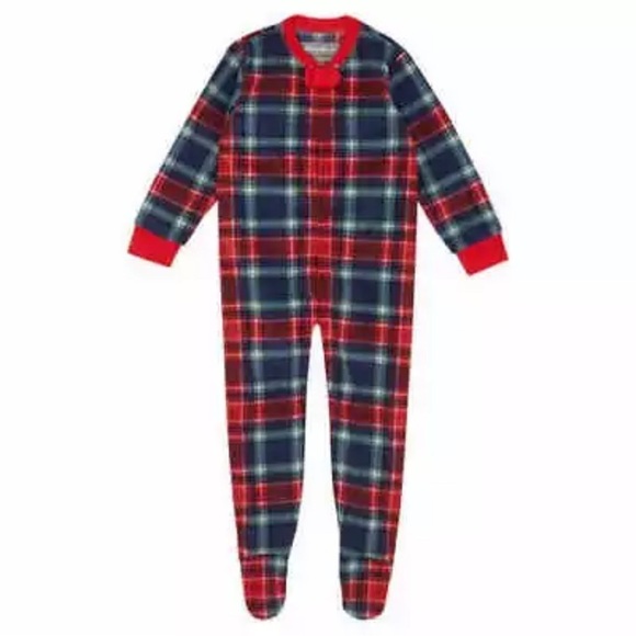 Eddie Bauer Plaid Infant Christmas One 1-piece Pajama 3 months / BRAND NEW - Picture 2 of 3